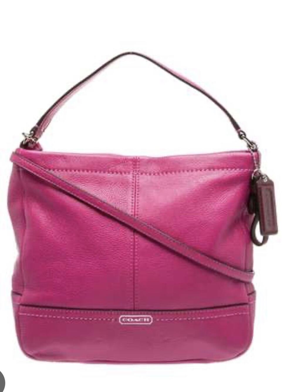 COACH Park Leather Hobo Magenta Hot Pink Crossbody Shoulder Bag F23293 Y2K